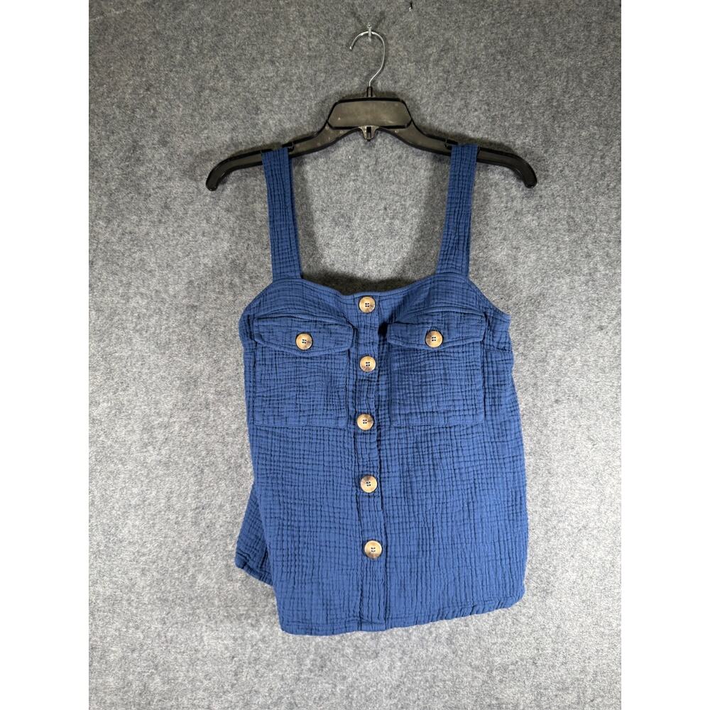 Sezane Blue Button-Down Blouse - image 1